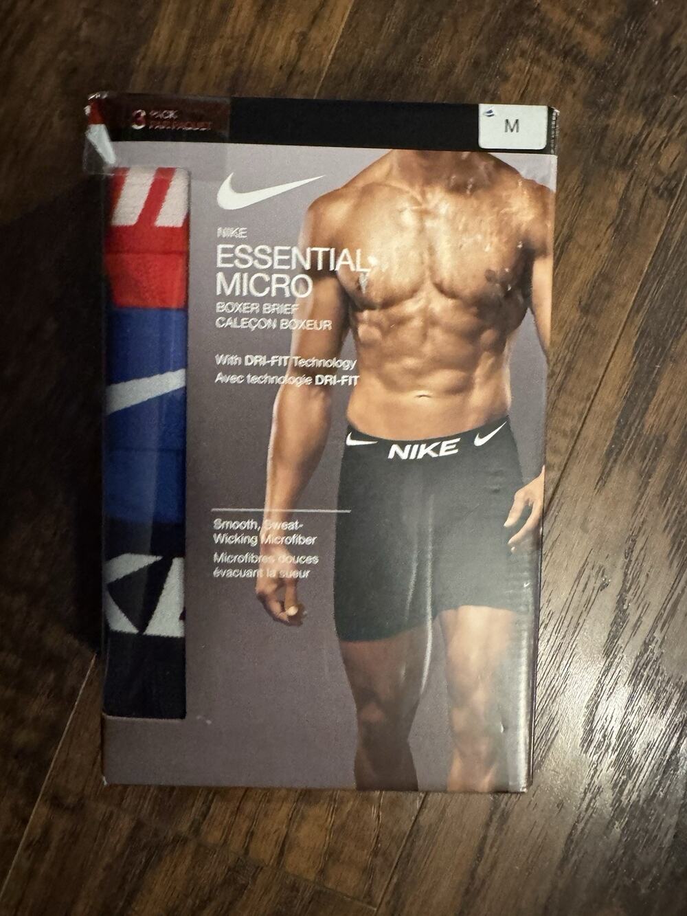 Nike 3 Pack Essential Micro Boxer Briefs Men Sz M Waist 32-34” Dri-Fit Polyester